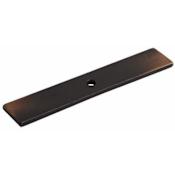 Schaub and Company Vinci 4" Long Luxury Solid Bronze Rectangular Cabinet Knob Backplate Antique Bronze