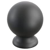 Schaub and Company Avenue 1-1/4 Inch Round Ball Solid Brass Cabinet / Drawer Knob Matte Black