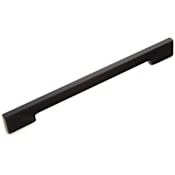 Schaub and Company Aria 7-9/16" Center to Center Sleek Low Profile Cabinet Handle / Drawer Pull - Made in Italy Matte Black