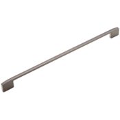 Schaub and Company Sorrento 12-5/8" Center to Center Luxury Modern Large Cabinet Handle / Drawer Pull - Made in Italy Black Chrome