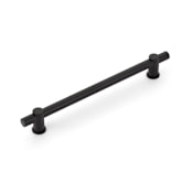 Schaub and Company Fonce 8" Center to Center Modern Euro Bar Style Luxury Solid Brass Cabinet Handle / Drawer Pull Matte Black