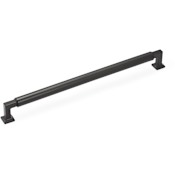 Schaub and Company Haniburton 15" Center to Center Luxury Modern Barren Appliance Handle / Pull - Solid Brass Matte Black