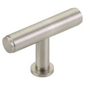 Schaub and Company Pub House 2" "T" Bar Solid Brass Luxury Cabinet Knob Pull Brushed Nickel