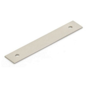 Schaub and Company Pub House Rectangular 3.5" Center to Center Solid Brass 4-1/2" Long Luxury Cabinet Pull Backplate Brushed Nickel