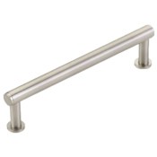Schaub and Company Pub House 5" Center to Center Smooth Bar Solid Brass Cabinet Pull Cabinet Handle Brushed Nickel