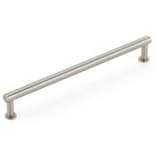 Schaub and Company Pub House 8" Center to Center Smooth Bar Solid Brass Cabinet Pull Cabinet Handle Brushed Nickel
