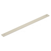 Schaub and Company Pub House Rectangular 10" Center to Center 11" Long Solid Brass Luxury Cabinet Pull Backplate Brushed Nickel