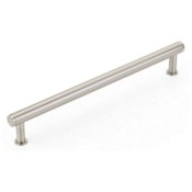 Schaub and Company Pub House 12" Center to Center Smooth Bar Solid Brass Appliance Pull Appliance Handle
 Brushed Nickel