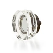 Schaub and Company City Lights 1-3/4" Multi-Side Glam Luxury Faceted Glass and Solid Brass Flat Top Cabinet / Drawer Knob Oil Rubbed Bronze