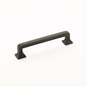 Schaub and Company Menlo Park Pack of (10) - 4" Center to Center Cabinet Handles / Drawer Pulls Ancient Bronze