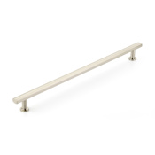Schaub and Company Heathrow 18" Center to Center Contemporary Solid Brass Bar Appliance Handle Pull / Large Cabinet Handle Brushed Nickel