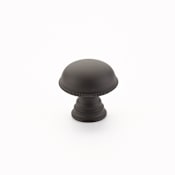 Schaub and Company Atherton 1-1/4" Classic Traditional Smooth Round Solid Brass Cabinet Knob - Mushroom Oil Rubbed Bronze