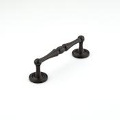 Schaub and Company Atherton 4" Center to Center Traditional Knuckled Handle Cabinet Pull - Solid Brass with Knurled Footplates Oil Rubbed Bronze