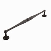 Schaub and Company Atherton 15" Center to Center Traditional Knuckled Handle Large Cabinet / Appliance Pull - Solid Brass with Knurled Footplates Oil Rubbed Bronze