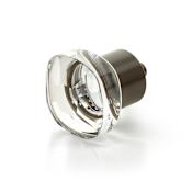 Schaub and Company City Lights 1-1/4" Soft Edge Square Luxury Solid Brass and Glass Cabinet / Drawer Knob Oil Rubbed Bronze