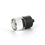 Schaub and Company City Lights 7/8" Cylindrical Luxury Solid Brass and Glass Mini Button Cabinet / Drawer Knob Oil Rubbed Bronze
