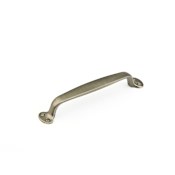 Schaub and Company Country 6" Center to Center Solid Brass Traditional Handle Cabinet Pull Antique Nickel