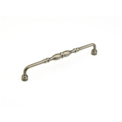 Schaub and Company Colonial 12" Center to Center Traditional Knuckled Handle Solid Brass Appliance Pull / Cabinet Pull Antique Nickel