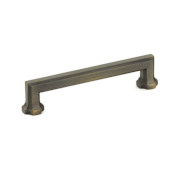 Schaub and Company Empire 5" Center to Center Traditional Grand Handle Cabinet Pull Ancient Bronze