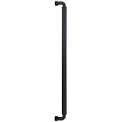 Schaub and Company NOHO 18 Inch Center to Center Luxury Solid Brass Back to Back Barrel Handle Door Pulls - Pack of (2) Matte Black