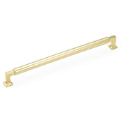Schaub and Company Haniburton 15" Center to Center Concealed Screw Handle Solid Brass Appliance Pull Unlacquered Brass