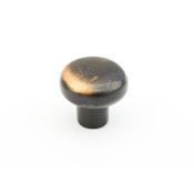Schaub and Company Artifex 1-3/8" Rustic Vintage Round Ball Solid Britannium Pewter Cabinet Knob - Made in Italy Antique Bronze