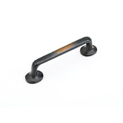Schaub and Company Artifex 4" Rustic Farmhouse Britannium Pewter Cabinet Handle Pull - Made in Italy Antique Bronze