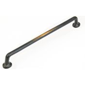 Schaub and Company Artifex 12" Center to Center Rustic Britannium Pewter Appliance Handle Pull - Made in Italy Antique Bronze