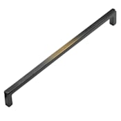 Schaub and Company Vinci 18" Center to Center Luxury Modern Rustic Cast Bronze Oversized Cabinet Handle / Drawer Pull - Made in Italy Antique Bronze