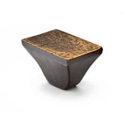 Schaub and Company Vinci 1-1/4" Luxury Rustic Modern Cast Bronze Rectangular Cabinet Knob - Made in Italy Antique Bronze