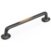 Schaub and Company Artifex 6" Center to Center Rustic Handle Britannium Pewter Cabinet Pull - Made in Italy Antique Bronze