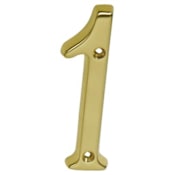 Schlage Classic House Number 1 Bright Brass