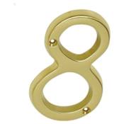 Schlage Classic House Number 8 Bright Brass