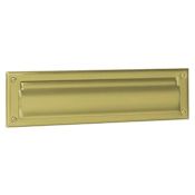 Schlage 13-Inch x 3-9/16-Inch Solid Brass Mail Slot Antique Brass