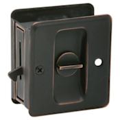 Schlage Solid Brass Privacy Pocket Door Lock Aged Bronze