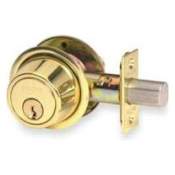 Schlage B500-Series Double Cylinder Grade 2 Deadbolt Less Small Format Interchangeable Core (Core Options Provided) Polished Brass