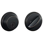 Schlage Single Cylinder Keyed Entry Grade 1 Deadbolt from the B-Series Aged Bronze