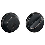 Schlage Single Cylinder Grade 1 Deadbolt with Tapered Latch Aged Bronze