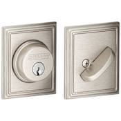 Schlage Single Cylinder Grade 1 Deadbolt with Decorative Addison Rose Satin Nickel