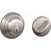 Schlage Single Cylinder Keyed Entry Deadbolt with Full Size Interchangeable Core Satin Chrome