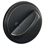 Schlage Single Sided Residential Deadbolt with Thumbturn and No Outside Trim from the B-Series Aged Bronze