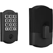 Schlage Arrive Electronic Keyless Entry Touchpad Deadbolt with Camelot Trim Matte Black