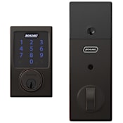 Schlage Connect Century Touchscreen Electronic Deadbolt with Built-in Alarm and Z-Wave Plus Technology Aged Bronze