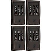 Schlage Encode WiFi Enabled Electronic Keypad Deadbolt with Century Trim - Pack of 4 Aged Bronze