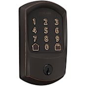 Schlage Encode WiFi Enabled Electronic Keypad Deadbolt with Greenwich Trim Aged Bronze