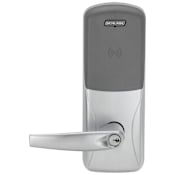 Schlage CO-Series Commercial Electronic Cylindrical Lock with Proximity and Athens Lever Satin Chrome