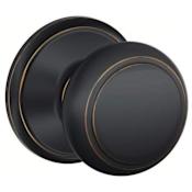 Schlage Andover Passage Door Knob Set Aged Bronze