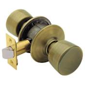 Schlage Bell Passage Door Knob Set Antique Brass