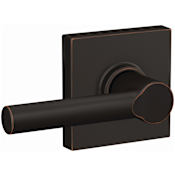 Schlage Broadway Passage Door Lever Set with Collins Trim Aged Bronze