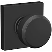 Schlage Bowery Passage Door Knob Set with Collins Trim Matte Black